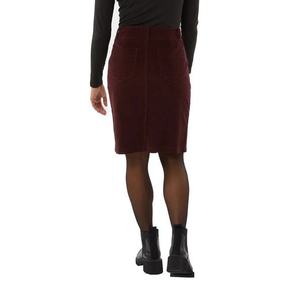 New 32 Degrees Women's Plus Front Zip Cotton Corduroy Mini Skirt - Picture 4 of 9
